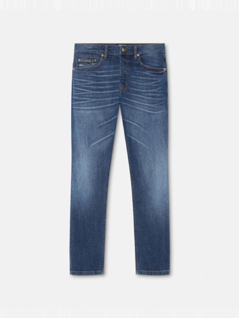 Piece Number Slim-Fit Jeans