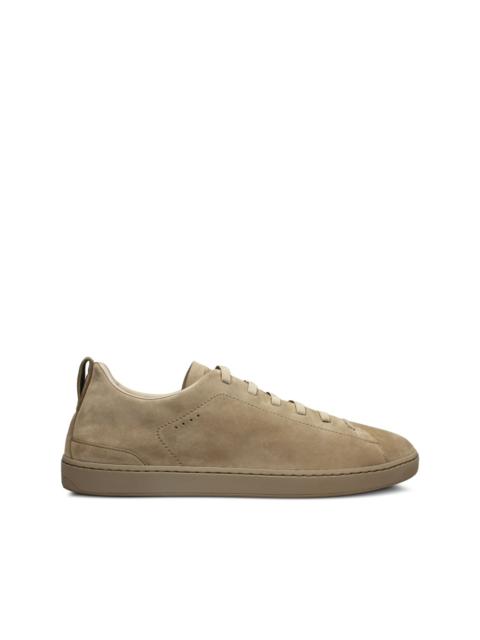 lace-up suede sneakers