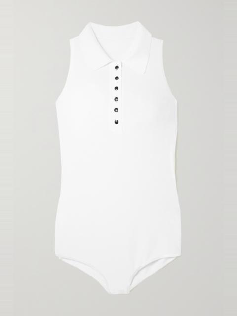 Stretch-knit bodysuit