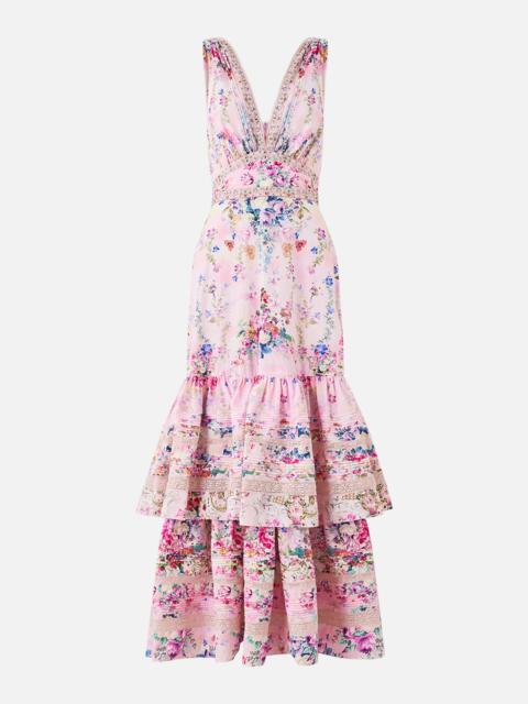 TWO TIERED GATHERED RUFFLE DRESS