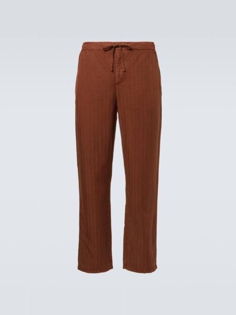 Mendes herringbone straight pants