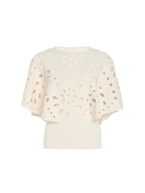 Josie Cape Sleeve Knit Top ivory