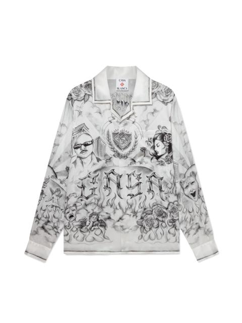 Tattoo Silk Shirt | Casablanca Paris