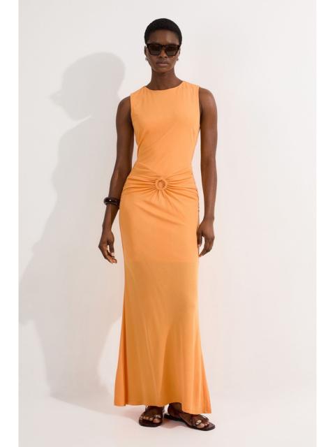 Petite Premium Stretch Crepe Jersey Maxi Dress