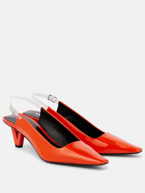 Leather slingback pumps