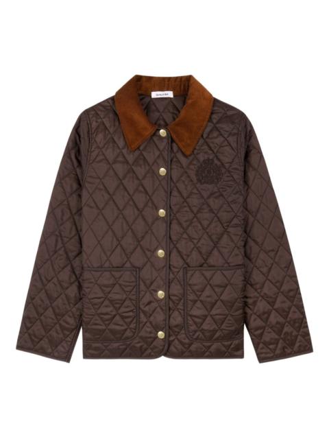 NY Crest quilted logo-embroidered jacket