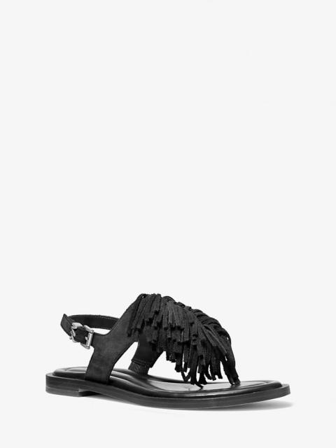 Indra Fringed Suede Sandal