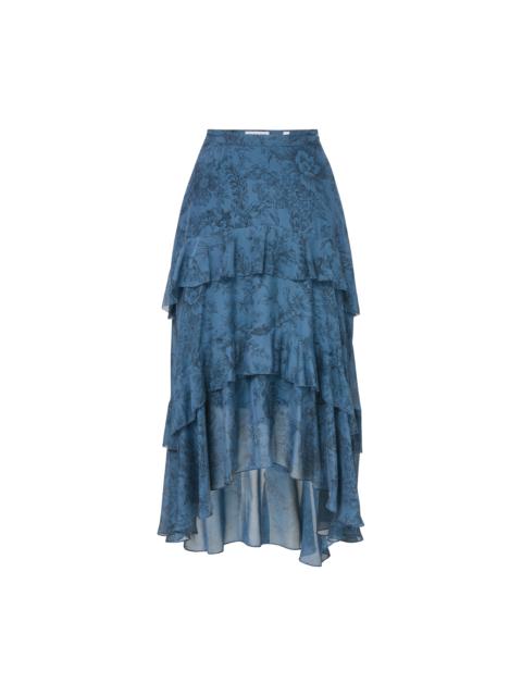 GRAEME SILK MIDI SKIRT