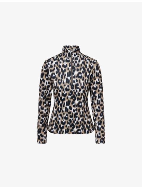 Orion Leopard Thermal Layer Stretch-Woven Top