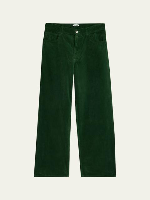 Men's Corduroy Wide Leg Five-Pocket Pants