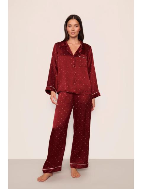 Eberjey x  Lily Aldridge - Inez Washable Silk Printed Long PJ Set
