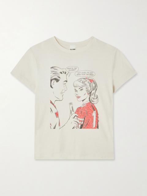 Classic printed cotton-jersey T-shirt White