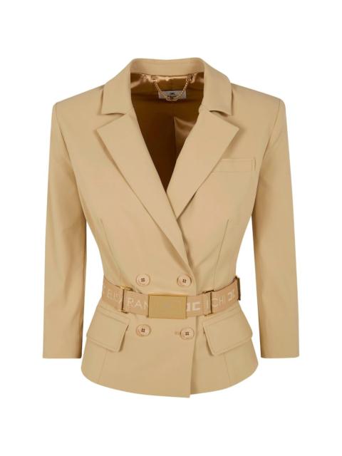 belted double-breasted jacket