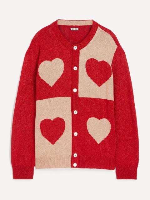 Lamé Hearts Cardigan