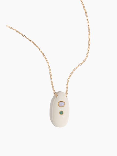 La Paz Pendant Necklace in White