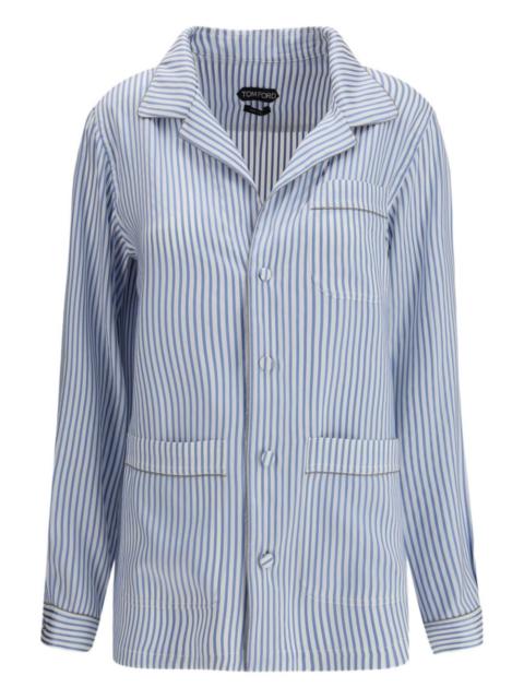 striped silk shirt