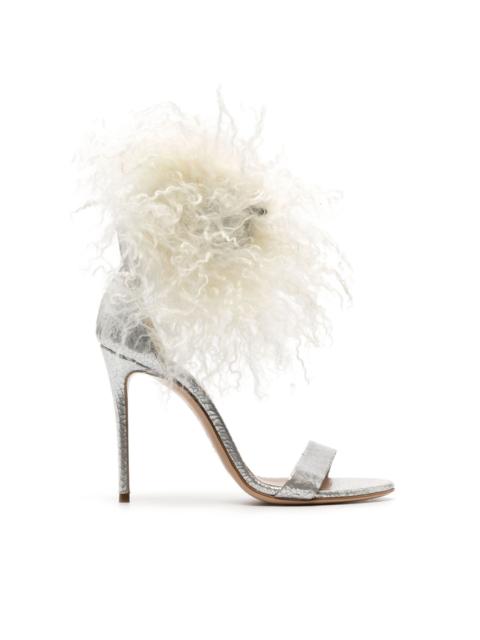 Aria 110mm metallic leather sandals