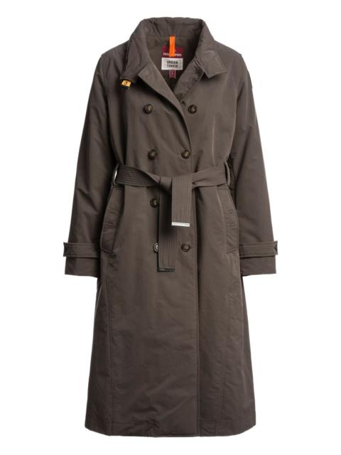 belted double-breasted trench coat