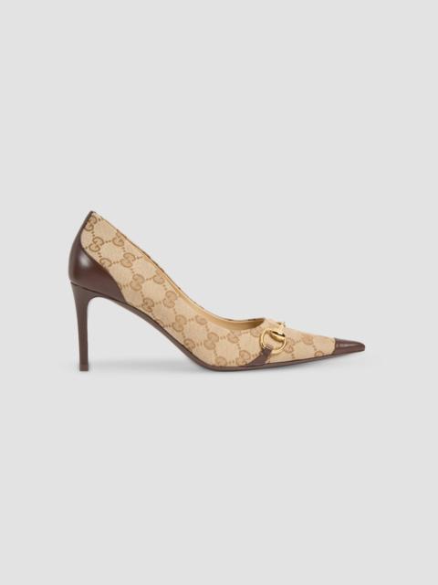 Women's Donna 80MM GG Canvas Pumps - Vintage Sand