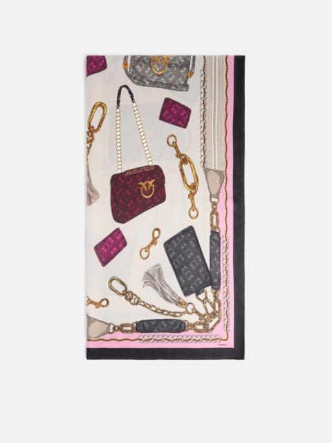 SCARF WITH BAG PRINT