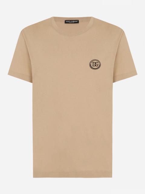 Short-sleeved T-shirt with DG embroidery