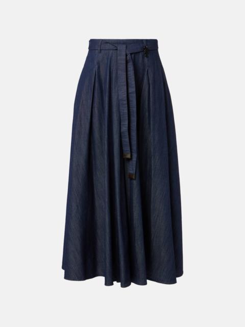 Amanda chambray maxi skirt