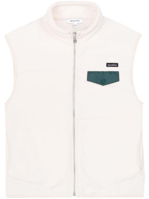 zipped polar vest