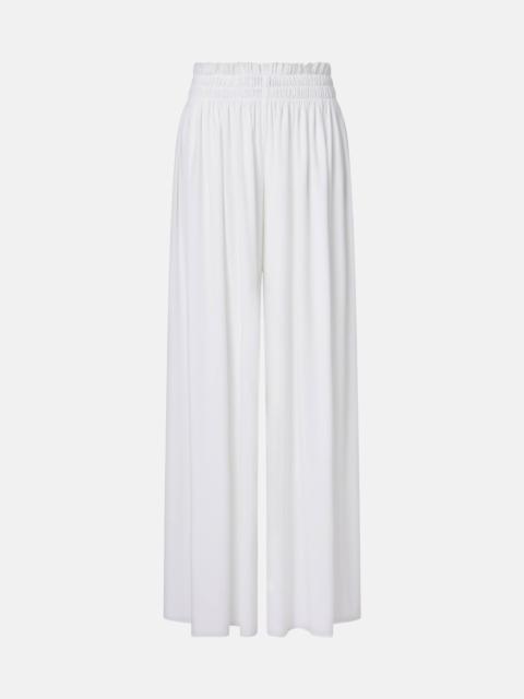 Gathered wide-leg pants