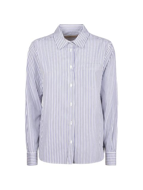 striped chest-pocket shirt