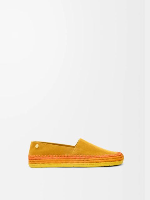 Rio slipper in suede and raffia