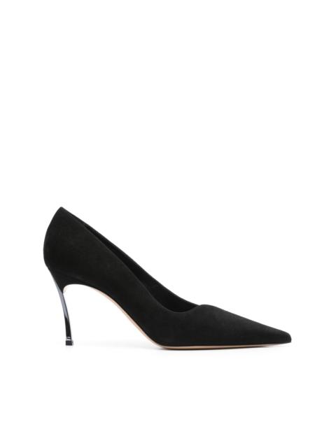 90mm Superblade Suede pumps