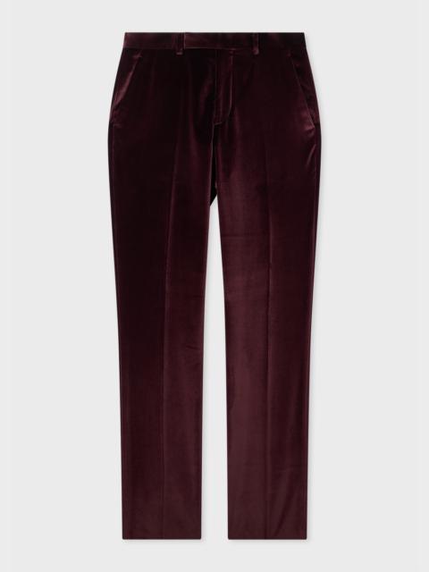 Burgundy Velvet Trousers