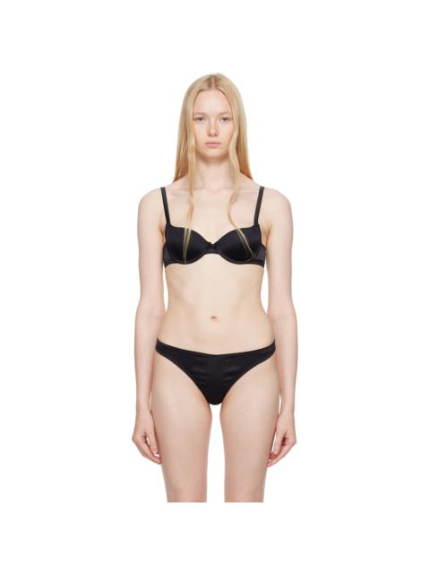 Black Seamless Luxe Balconette Bra