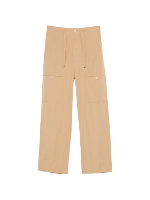 drawstring straight trousers