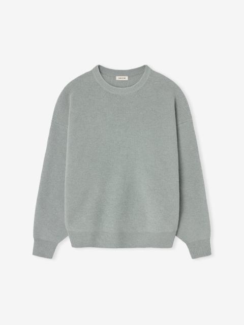 Wool Rib Crewneck Sweater