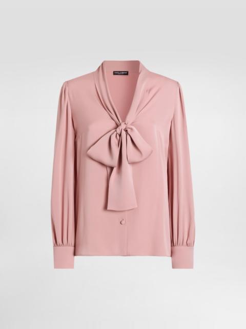 Stretch charmeuse shirt