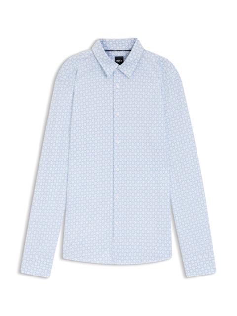 SLIM-FIT SHIRT IN PRINTED ITALIAN COTTON