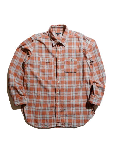 Work Shirt Pink Cotton Plaid Jacquard