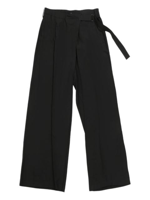 wrap-design trousers