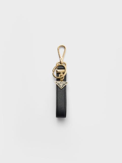 Saffiano leather key ring