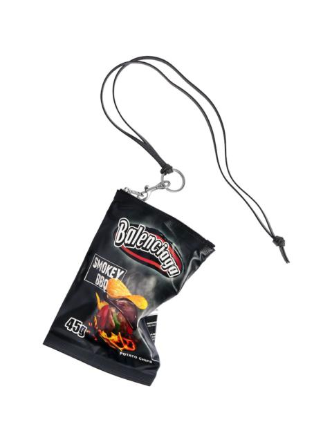 Chips Phone Holder Pouch in Black