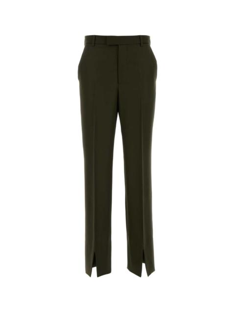 Olive Green Wool Blend Pant