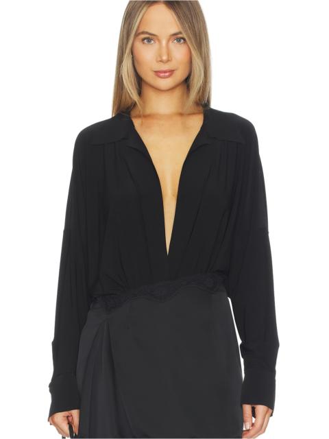 Super Oversized Boyfriend Nk Shirt Bodysuit