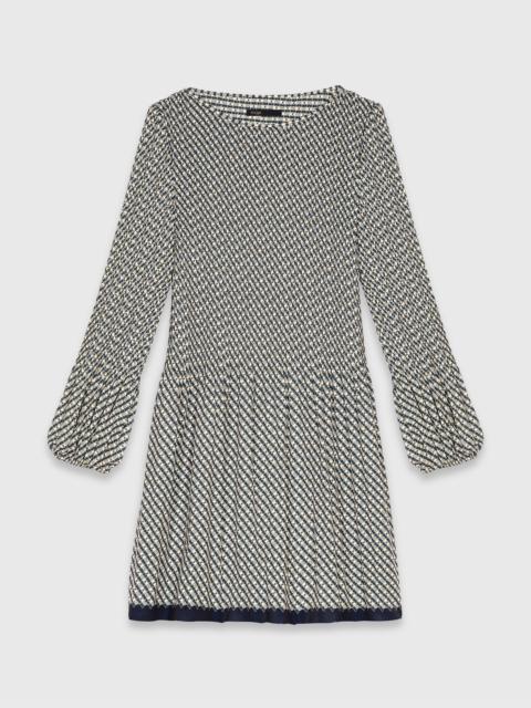 Patterned pleated dress