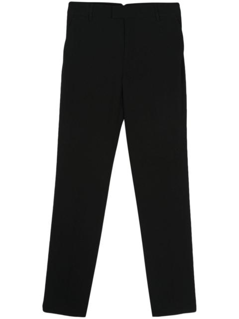 crepe tapered-leg trousers