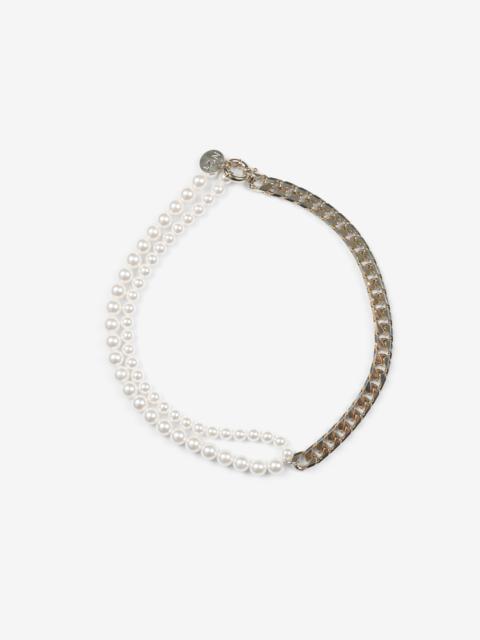NECKLACE WITH CHAIN AND PEARLS