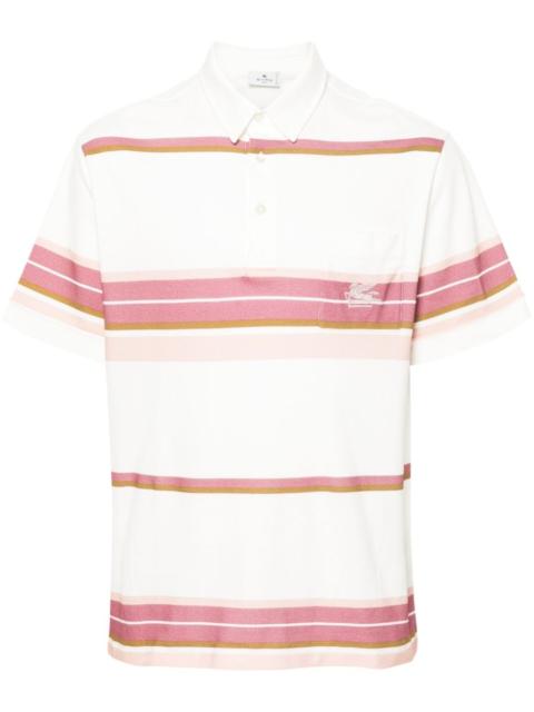 Pegaso-motif cotton polo shirt