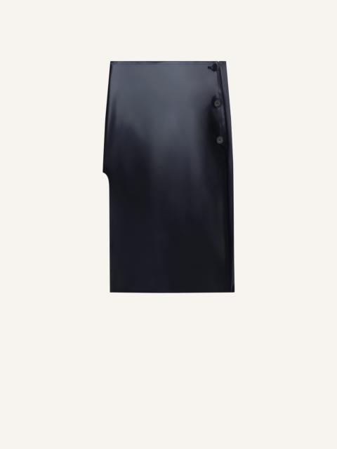 LATEX EFFECT OBLIQUE SKIRT