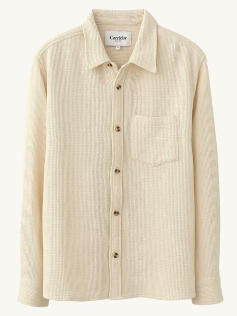 PIGMENT DYED WAFFLE LS - NATURAL