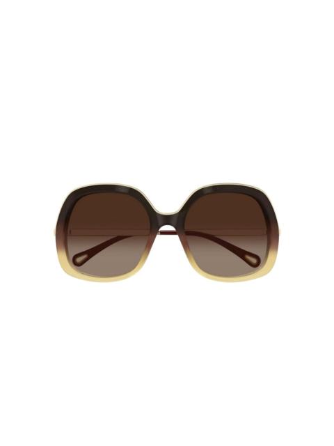 oval-frame sunglasses